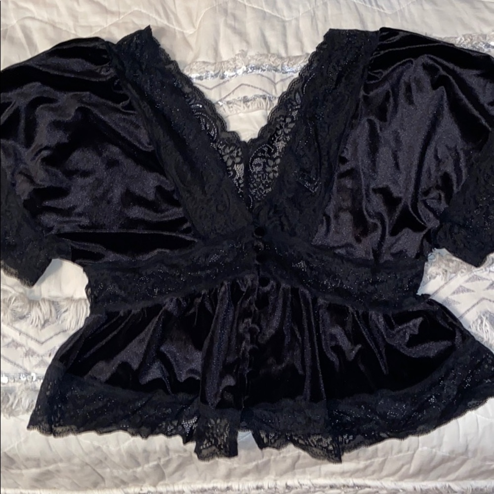 velvet blouse